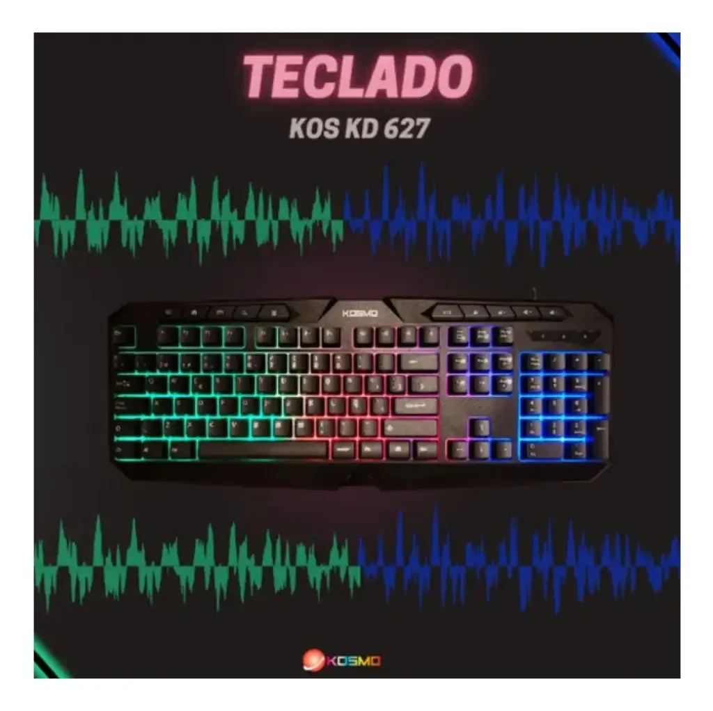 Teclado Gamer Kosmo Kos-kd627 Rainbow Backlight
