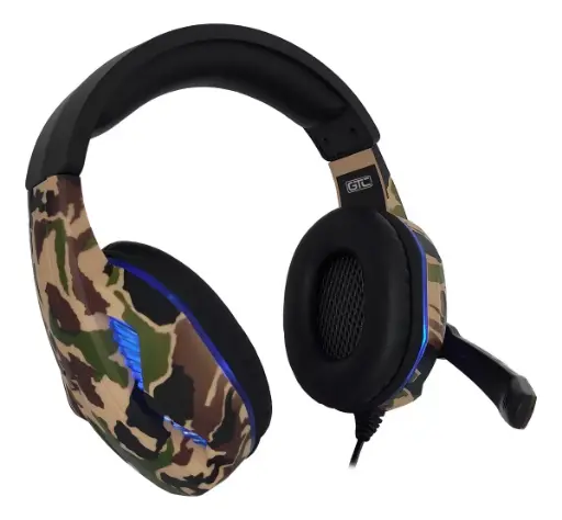 Auricular Gamer GTC HSG-518 PLAY TO WIN Camuflado.